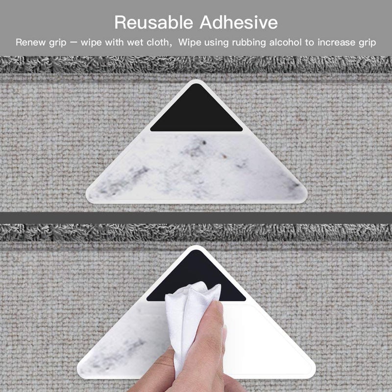 Befayoo Rug Grippers - Latest Upgraded Carpet Anti-Skid Pad with Strong Sticky Anti Slip Straight Carpet Tape for Curled Corners & Edges (4 PCS) - Image 4